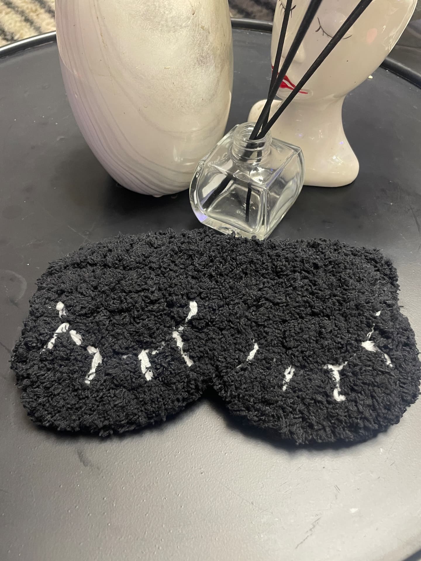 Black Crochet Sleep Mask