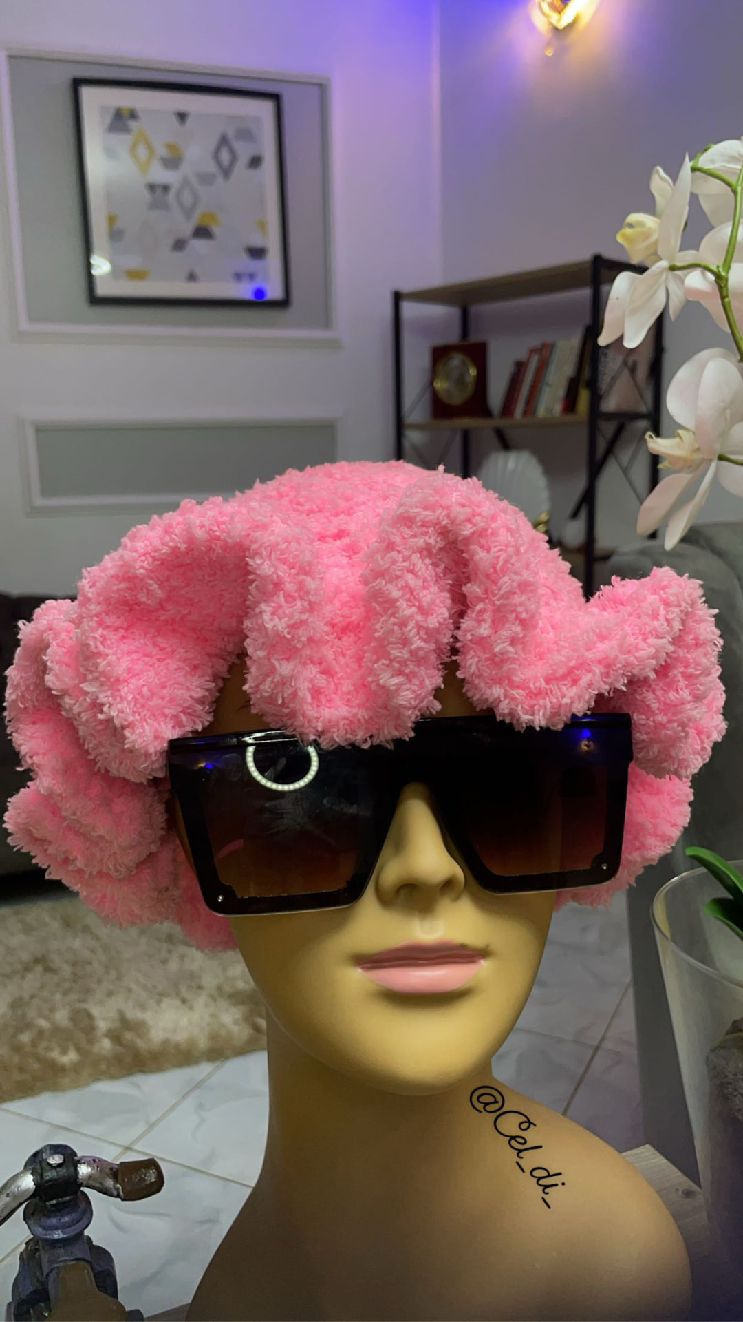 Pink Fuzzy Ruffle Bucket Hat